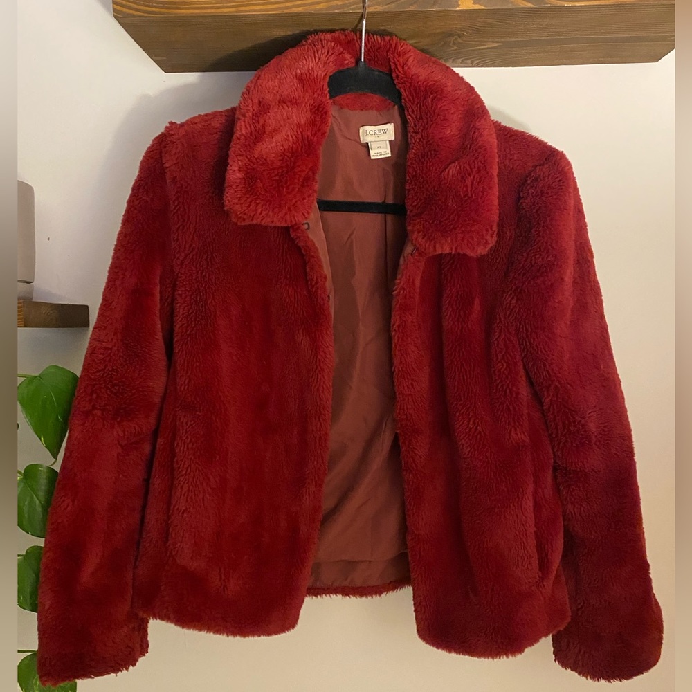 Faux fur J. Crew jacket